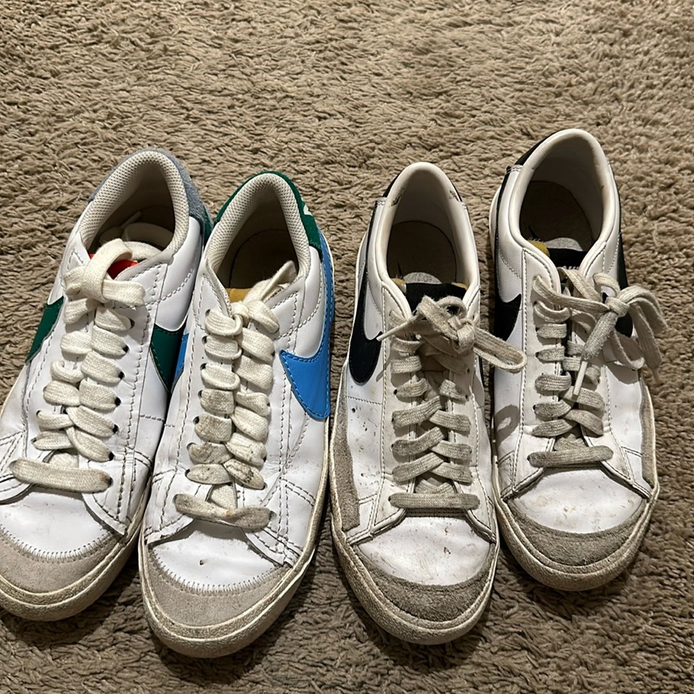 Nike Womens Blazer Sneakers Two Pairs W9